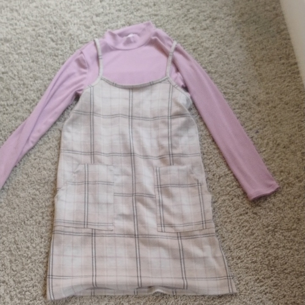 btween Pink Ribbed Collar Top